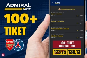 AdmiralBet 100+ tiket - Raja "hobotnica", "požuteli" Parti, korneri za kvotu 136,13