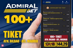 AdmiralBet 100+ tiket - Fantastična ponuda za duel dva Atletika u Kupu kralja!