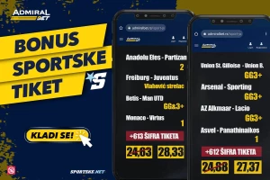 AdmiralBet i Sportske bonus tiket - Partizan, plus Vlahović i goleade za fantastične kvote!