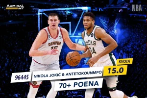 AdmiralBet NBA specijal - Jokić i Adetokumbo donose kvotu 15!