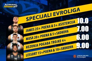 AdmiralBet specijali EL - Džejms, Musa, Hezonja i Lesor donose sjajne kvote!