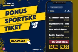 AdmiralBet i Sportske bonus tiket - Sve na jednom mestu, od goleade do 0:0!