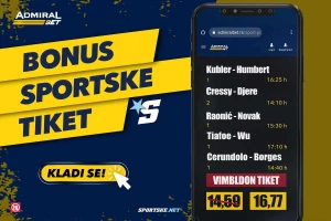 AdmiralBet i Sportske bonus tiket - Sve karte bacamo na Vimbldon