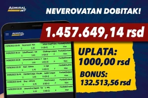 AdmiralBet milioner, šta je čovek sve pogodio!
