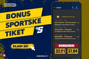 AdmiralBet i Sportske bonus tiket - ''Bombarderi''!