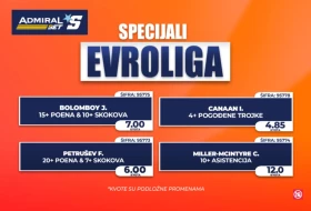 AdmiralBet specijali - Petrušev za kvotu 6.00, Bolomboj za kvotu 7.00!