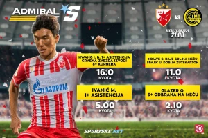 AdmiralBet specijal, ''Dan D'' za Zvezdu Partizan - Fantastične kvote na Hvanga, Saldanju, Zahida...