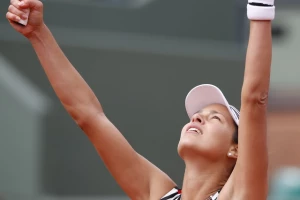 Čekajući US Open - Ana na kafici sa koleginicom