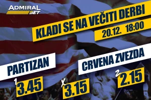 AdmiralBet prvi izbacio kvote za derbi, pogledajte šta sve nudimo!
