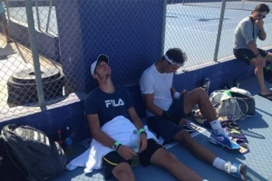 Lajović iscrpljen posle treninga sa Nadalom! (FOTO)