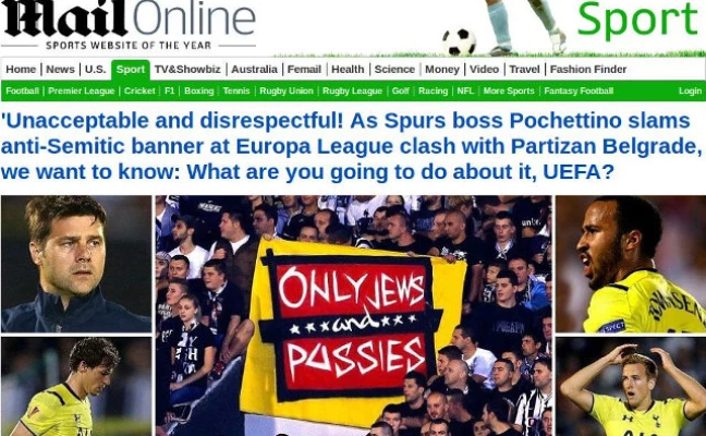 Printscreen: Daily Mail