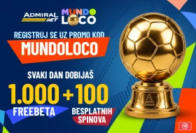 Samo u AdmiralBetu - Čak 40 dana bonusa tokom Mundijala