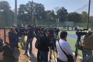 Veliko interesovanje novinara, pogledajte detalje sa Novakovog treninga u Beogradu