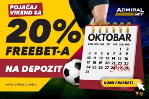 Za vikend AdmiralBet nudi još Freebeta!