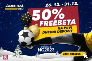 AdmiralBet poklon za Lige petice, 50% freebeta!
