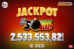 Rekordni dobitak - Sa 25 dinara osvojio više od 2.5 miliona!