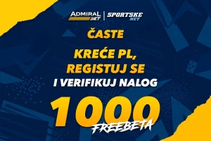 AdmiralBet i Sportske časte 1000 dinara freebeta