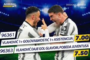 AdmiralBet specijal - Gol Vlahovića i asistencije Kostića i Lazovića donose lepu zaradu!