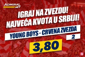 AdmiralBet ima najveću kvotu u Srbiji na Zvezdu!