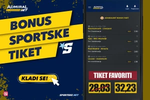 AdmiralBet i Sportske bonus tiket - Biramo favorite za kvotu 32.23!