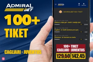 AdmiralBet 100+ tiket - Kvota 142.45 na utakmicu Kaljarija i Juventusa!