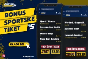 AdmiralBet i Sportske bonus tiket - Tadić i Salah za odlične kvote