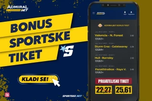 AdmiralBet i Sportske bonus tiket - Novi prijateljski