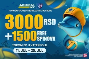 Ispratite SP u vaterpolu uz 3.000 dinara i 1.500 besplatnih spinova
