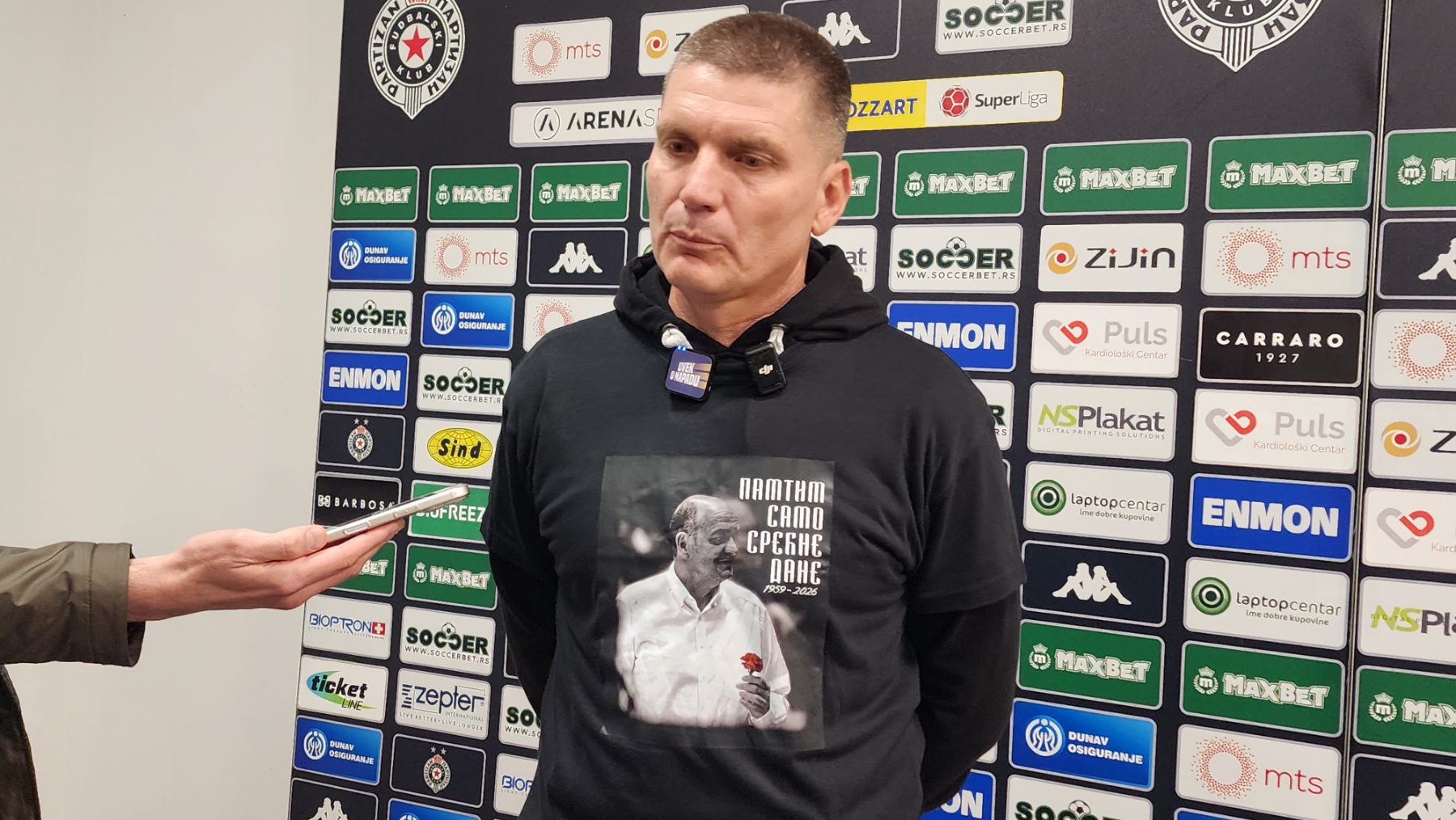 Blagoje u majici sa Duletovim likom: "Utakmicu smo dobili na energiju, želju i disciplinu"